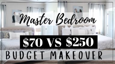 SMALL MASTER BEDROOM MAKEOVER ON A BUDGET | MODERN FARMHOUSE MASTER BEDROOM |  DECORATING IDEAS