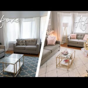 $300 LIVING ROOM MAKEOVER ON A BUDGET! DIY DECOR
