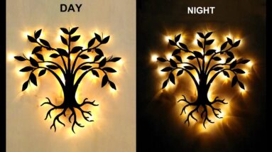 Making Beautiful Wall Hanging Decor with LED Lights | DIY Unique Diwali Wall Hanging Craft