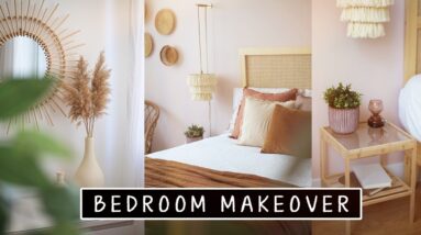 Extreme Bedroom Makeover | diy headboard & diy room decor