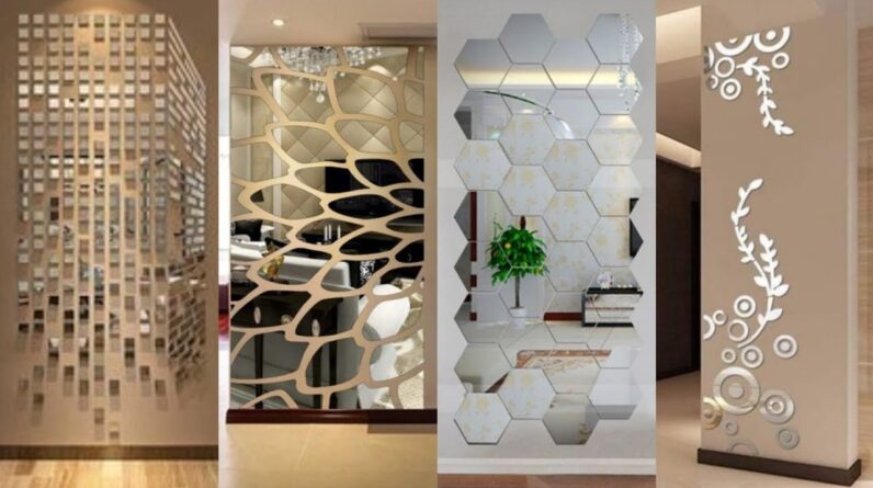Modern wall mirror decorating ideas for living room interior design | hallway wall decoration 2021