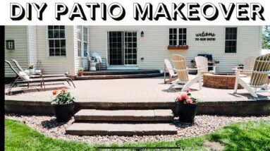 DIY BACK PATIO MAKEOVER ON A BUDGET | SIMPLE PATIO TRANSFORMATION AND MINIMAL DECOR IDEAS