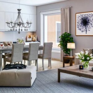 Living, Dining, Kitchen Design Ideas in The Same Open Layout