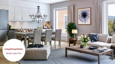 Living, Dining, Kitchen Design Ideas in The Same Open Layout