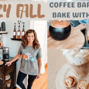 NEW COZY FALL COFFEE BAR DECOR IDEAS | FALL DECORATE AND BAKE WITH ME / COZY BAKE WITH ME