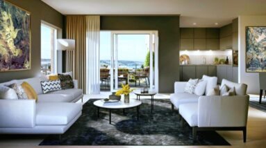 A Living Room Gets Character from Modern Art and Colors