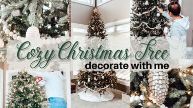 COZY DECORATING THE CHRISTMAS TREE | COZY CHRISTMAS DECORATE WITH ME 2021