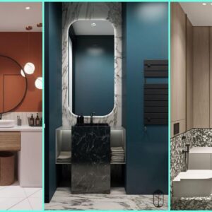 130 Powder Bathroom Interior Decoration And Designs 2022 | Half Bathroom Decorating Design Ideas
