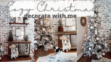 COZY CHRISTMAS DECORATE WITH ME 2021 | SIMPLE AND COZY CHRISTMAS DECORATING IDEAS