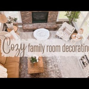 COZY FAMILY ROOM DECORATING IDEAS | BUDGET FAMILY ROOM MAKEOVER | COZY FAMILY ROOM