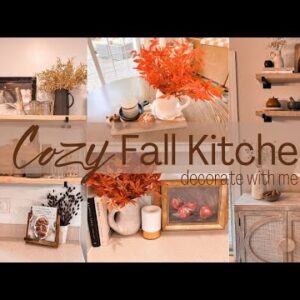 COZY FALL KITCHEN 2022 🍂 | FALL DECORATE WITH ME