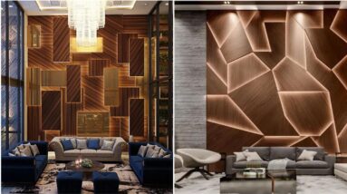 Top 100 Modern Living Room Wooden Wall Panel Design Ideas | Living Room Wall Decorating Panel Design