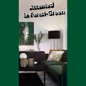 Accented in Forest Green, Modern Living Room Design #shorts