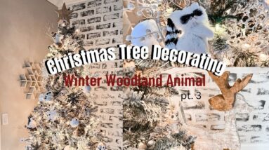 CHRISTMAS TREE DECORATING IDEAS PART 3 | WINTER WOODLAND ANIMAL TREE
