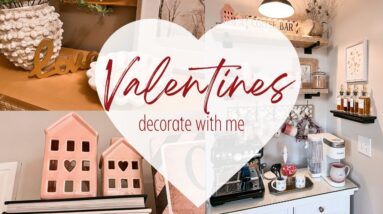 SIMPLE AND COZY VALENTINES DECORATE WITH ME || COFFEE BAR AND SIMPLE DECOR IDEAS