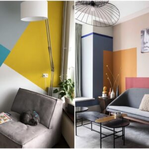 Creative Geometric Wall Painting Designs Ideas For Modern Home Wall Decoration 2023