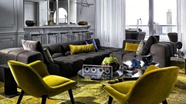 Living Rooms, #2: Neutral Background and Vibrant Color Accents