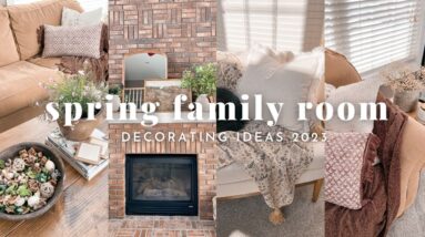 SPRING DECORATE WITH ME | SPRING FAMILY ROOM DECOR IDEAS | xTOOL M1