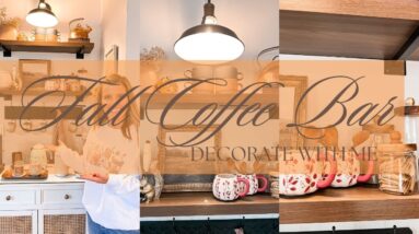 FALL 2023 COFFEE BAR DECORATE WITH ME | FALL COFFEE BAR DECORATING IDEAS