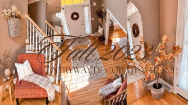 COZY FALL 2023 ENTRYWAY DECORATE WITH ME | ENTRYWAY DECORATING IDEAS FOR FALL