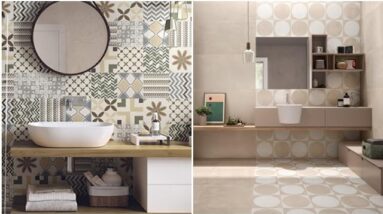 Top Designer Bathroom Wall Tiles and Bathroom Floor Tiles Designs Contrasting Bathroom Tile Images