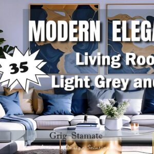 Modern Elegance: 35 Living Rooms in Light Grey and Blue