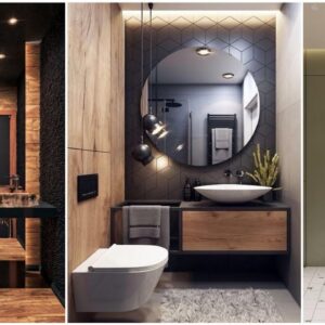 Elegant Guest Bathroom Design #powderroom For Modern Home Guests or Servant Bathroom Interior Ideas
