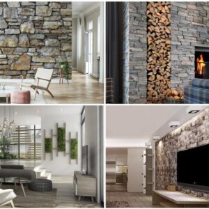 Latest Natural Stone Wall Cladding Designs 2024 | Best Living Room Wall Cladding Tiles Design Ideas