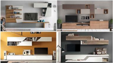 Modular TV Cabinet Designs For Living Room Entertainment TV Unit Showcase Area Designs 2024 - Part 3