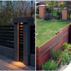 Exterior Boundary Wall Fence For Modern Home Backyard Privacy Fencing Ideas | Interior Decor Designs