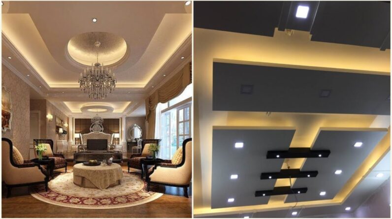 Latest Living Room False Ceiling Designs POP Gypsum Ceiling Design Ideas 2024 Interior Decor Designs