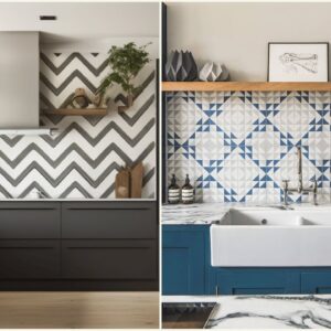 Modern Kitchen Tiles Design 2024 | Modular Kitchen Tiles | Tiles for Kitchen Backsplash Area Tile