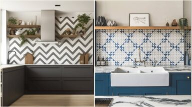 Modern Kitchen Tiles Design 2024 | Modular Kitchen Tiles | Tiles for Kitchen Backsplash Area Tile