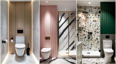 Beautiful Bathroom Floor Tiles and Wall Tiles Design Ideas Contrasting Trendy Bathroom Tile Designs