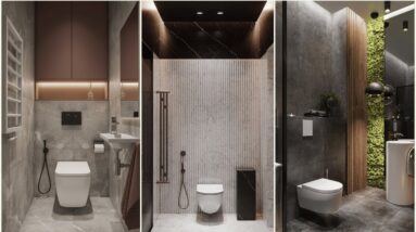 Beautiful Bathroom Floor Tiles and Wall Tiles Design Ideas Contrasting | Trendy Bathroom Tile Design