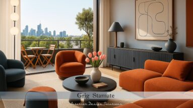 Color Clash or Design Dream? Terracotta and Slate Blue Living Rooms