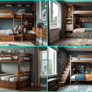 Bunk Bed Design Ideas 2025 | Space-Saving Beds, Built-In Storage, Loft Desks & Modern Safety Feature