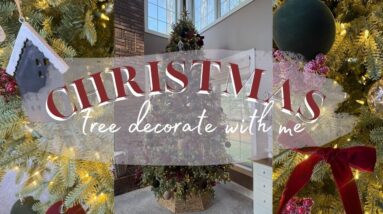 NEW COZY 2025 CHRISTMAS TREE DECORATE WITH ME | DECORATE THE CHRISTMAS TREE WITH ME