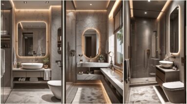 Italian Bathroom Interior Design | Luxury Marble Tiles Elegant Mediterranean Style