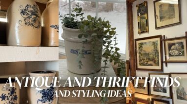 ANTIQUE AND THRIFT SHOP WITH ME | FINDING CURATED VINTAGE DECOR AND STYLING IDEAS