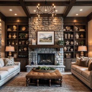 Living Room Stone Wall Design Ideas | Luxury Textured Feature Walls