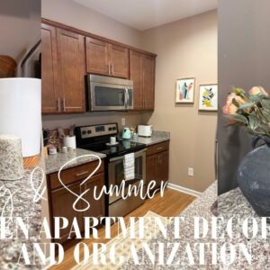 SPRING AND SUMMER KITCHEN ORGANIZATION AND DECORATE WITH ME | Small space decorating on a budget!